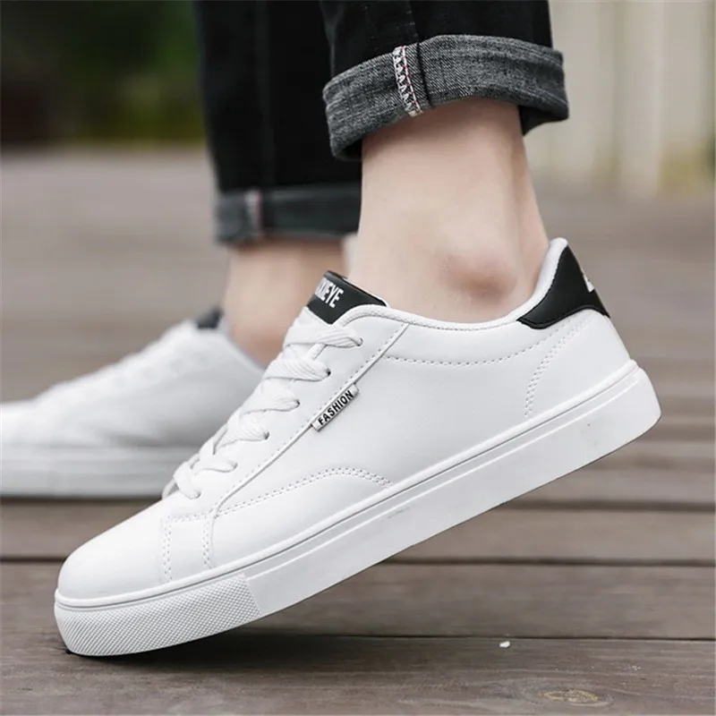 

Men's PU Breathable Sneakers Outdoor Leisure Flat Comfort Men's Shoes White Trend Fashion Walking Shoes Zapatillas De Hombre