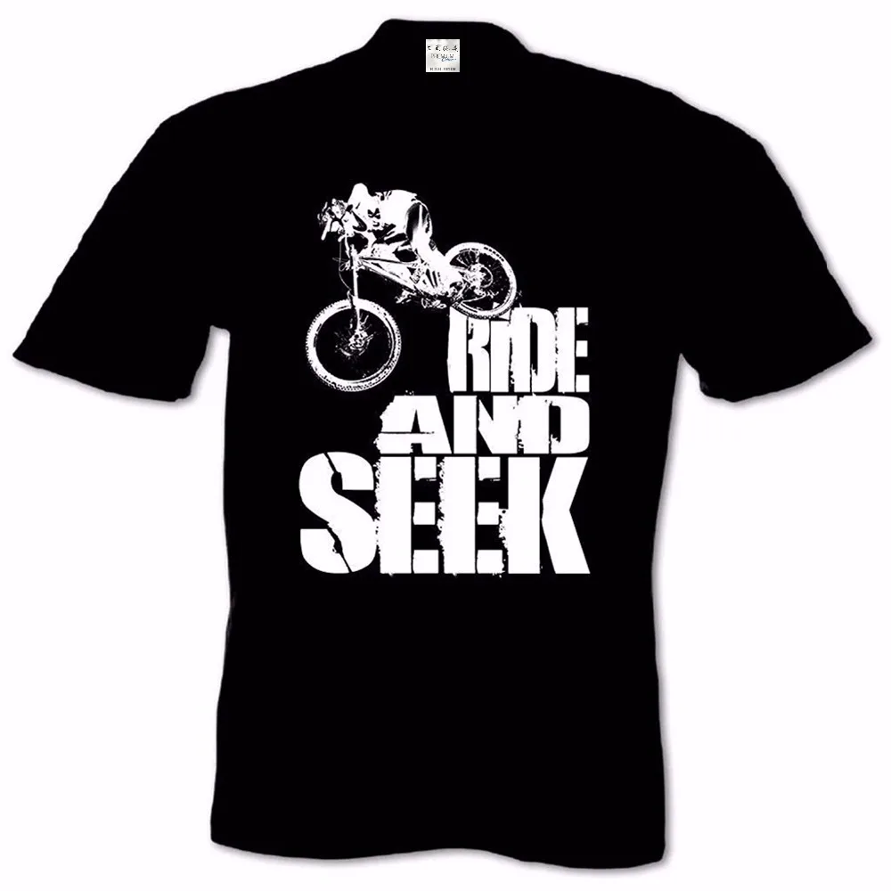 Новый 2019 Мода для мужчин ездить и искать на горных велосипедах футболка стильное