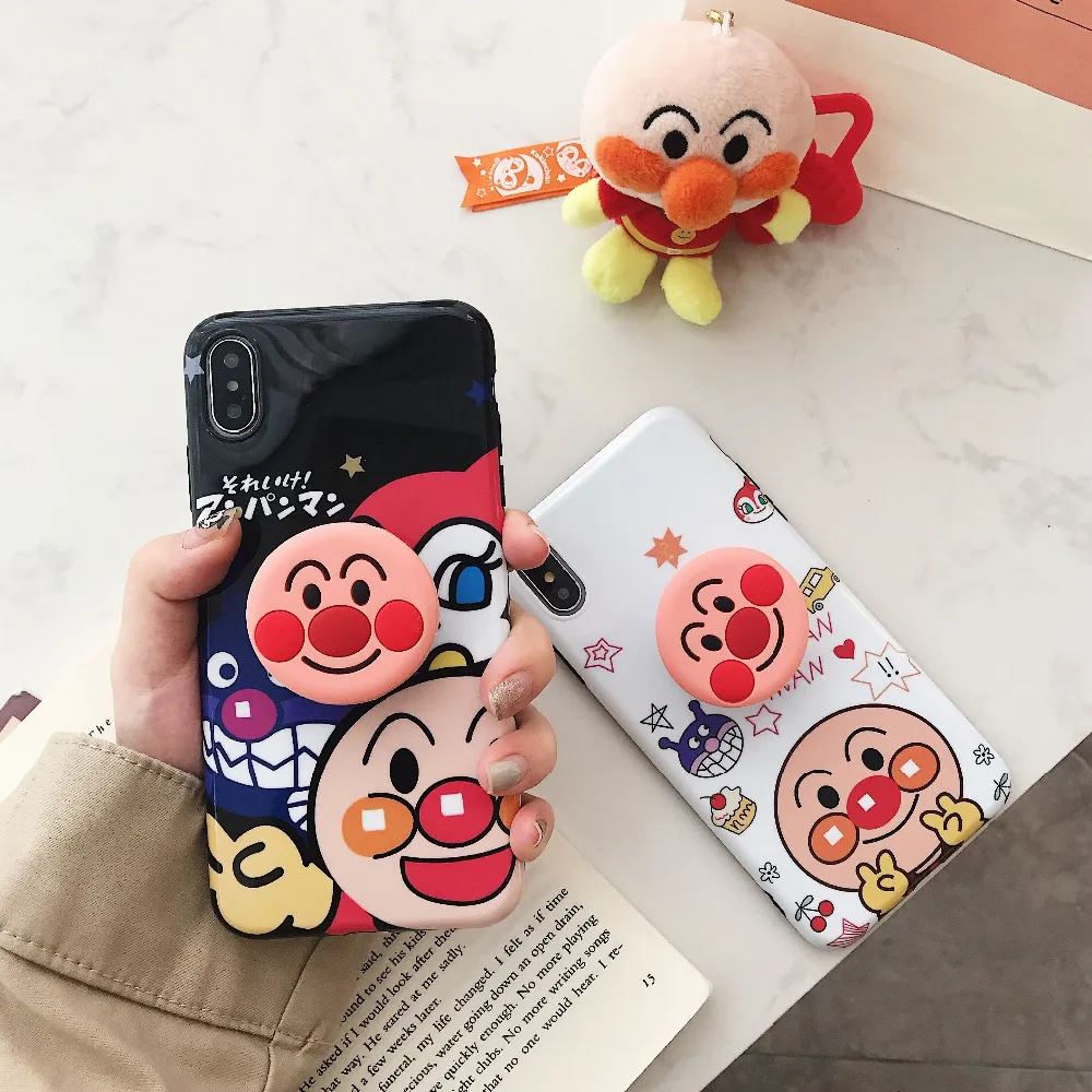 Для iphone 11 Pro Max силиконовый кронштейн мультфильм anpanman Мягкий мобильный чехол для телефона для iphone 6 6s 7 7plus 8 8plus X XR XS MAX чехол