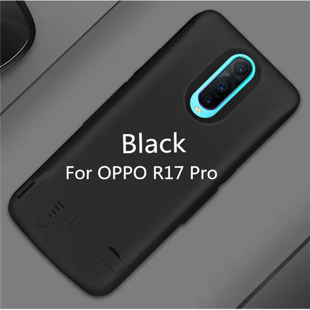 Black For R17 Pro 5000 мАч модный переносной заряжающий чехол для OPPO R17 Pro задняя батарея Чехлы для OPPO R17 мобильный телефон зарядное устройство Move power Shell - Цвет: Black For R17 Pro