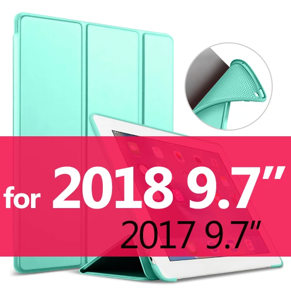 Mint 9.7 Для iPad чехол 6th Gen для iPad Pro 11 силиконовый мягкий чехол из искусственной кожи Smart Cover Funda для iPad 6го поколения чехол 9,7 - Цвет: Mint 9.7