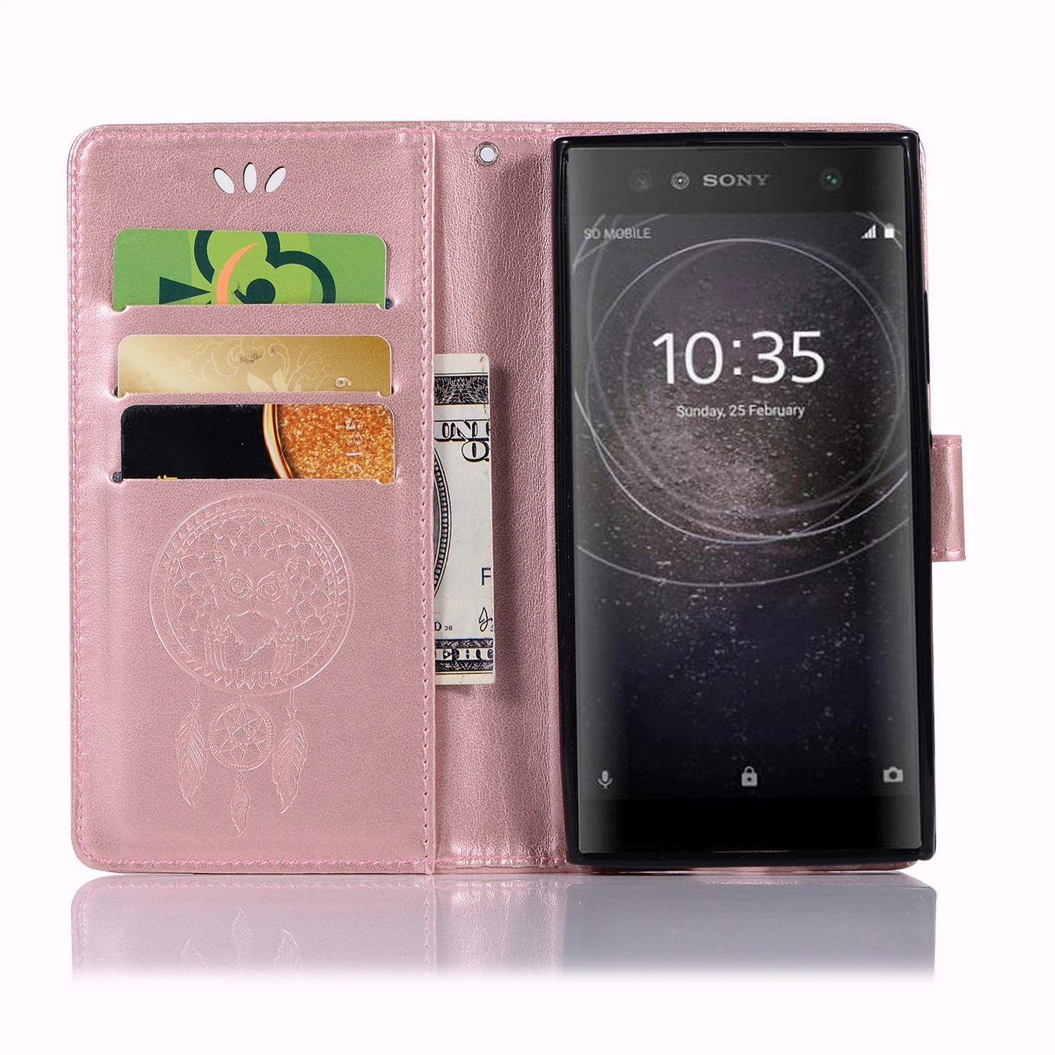 360 полная защита для Sony Xperia XZ2 флип чехол Бумажник Сова PU кожаный подставка Compact XA2