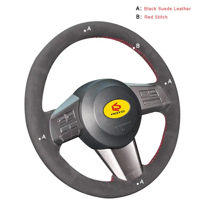 Suede Leather Автомобильная Оплетка на руль для Subaru Forester 2013- Legacy 2013- Outback 2013- XV 2013- Авто Кожа - Название цвета: Suede Leather