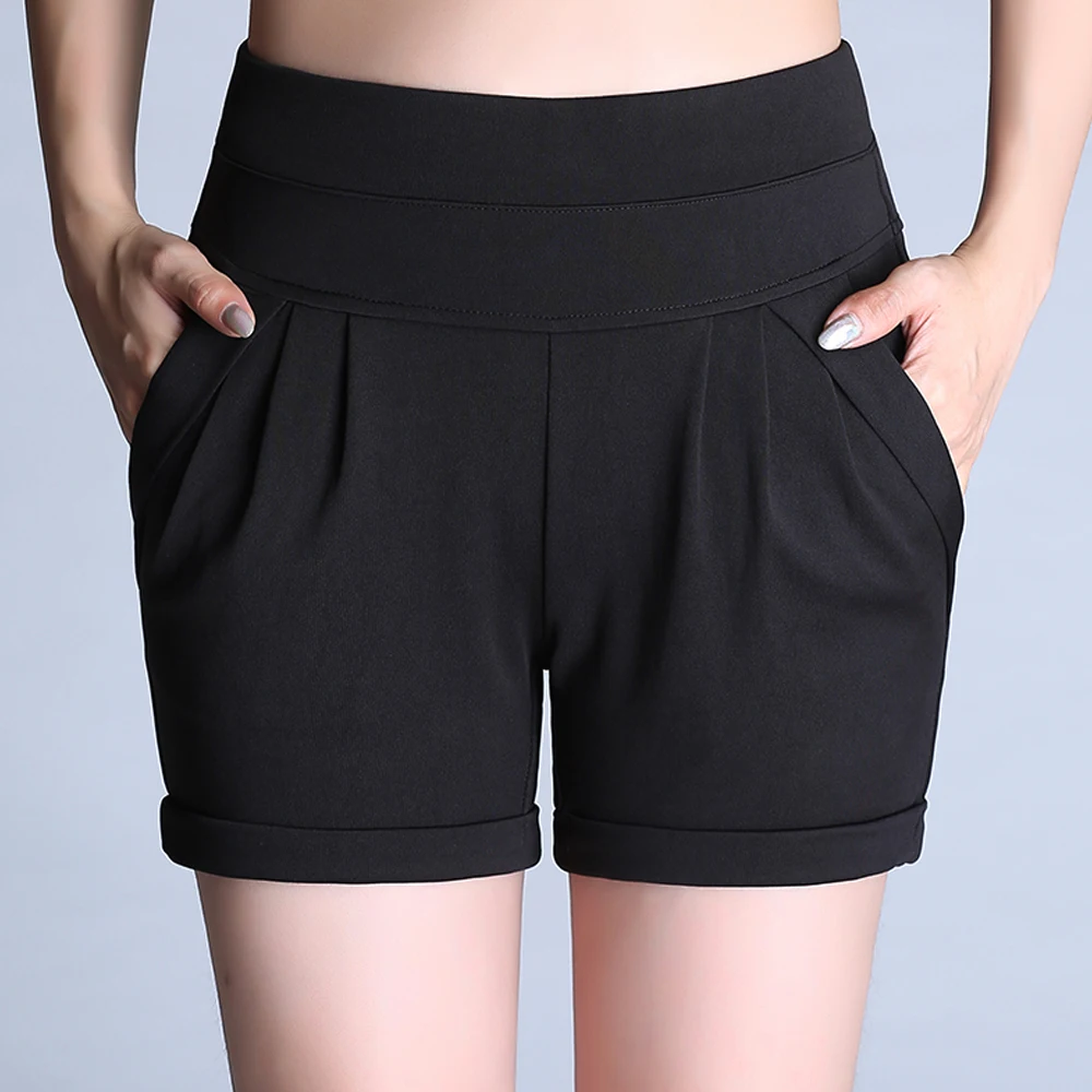 Новый летний Соблазнительные шорты для женщин размера плюс с высокой талией