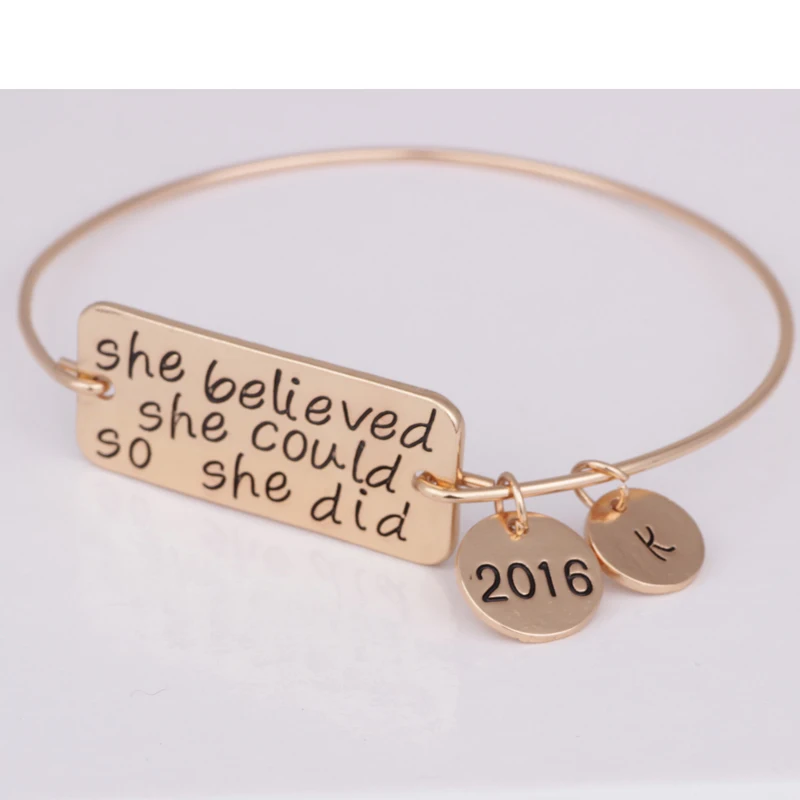 Вдохновляющий браслет она верила что может так сделать 2017 + K модные ювелирные