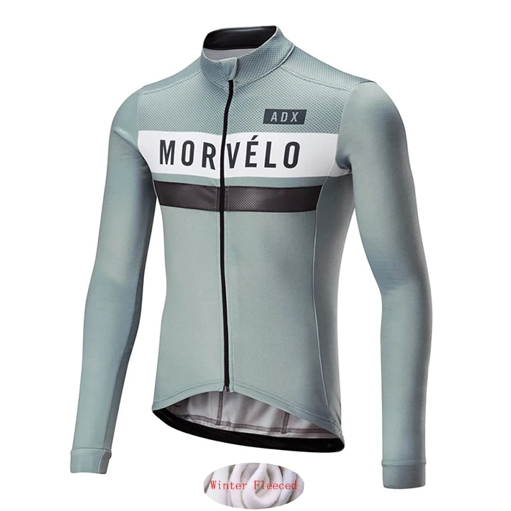 Jersey Morvelo/ зимний комплект из теплого флиса с длинными рукавами, теплая одежда, Майо, ciclismo, велосипедная зимняя одежда для велоспорта Ropa de invierno - Цвет: Jersey