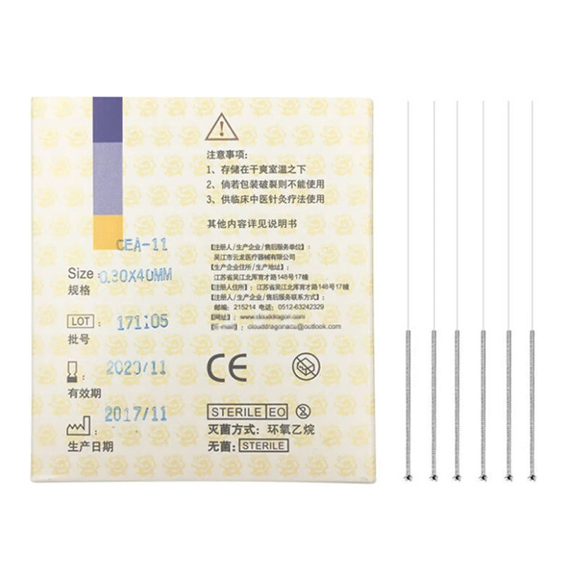 1 мешок = 100 игла Стерильная акупунктурный ацепз для ушей иглы кожи одноразовые