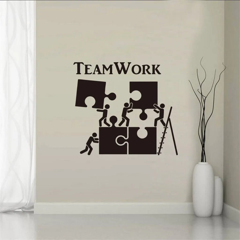 Надпись Team Work вдохновляющая английская личность креативная спальня обучение