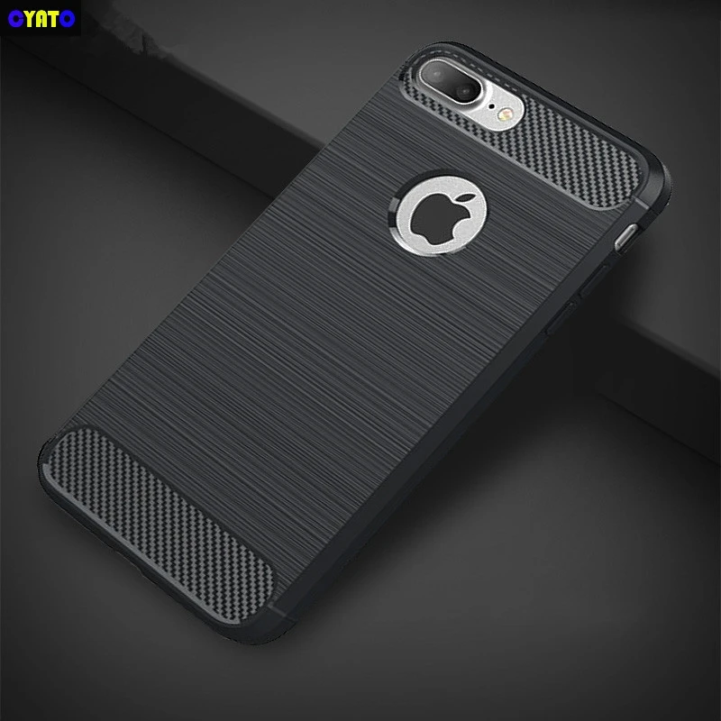 Силиконовый чехол Cytao для iphone 7 8 Plus 6S 6 5S X чехлы из углеродного волокна мягкий