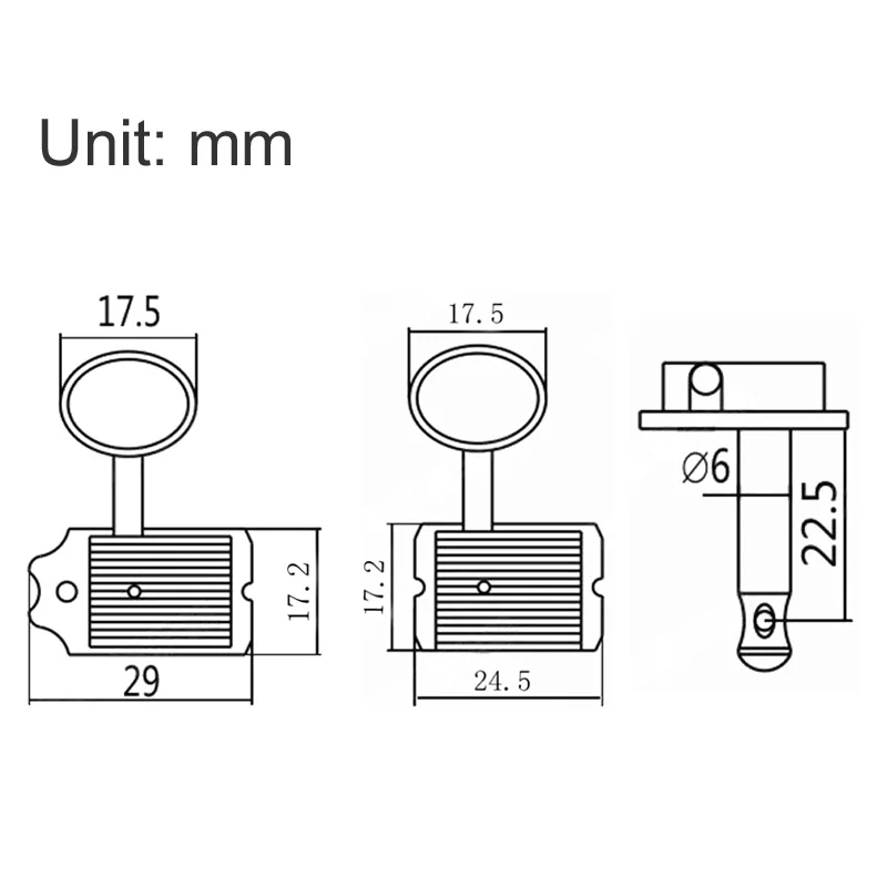 6-в-1 в винтажном стиле электрогитара струна тюнинг колышки ключи серебро 6R тюнер