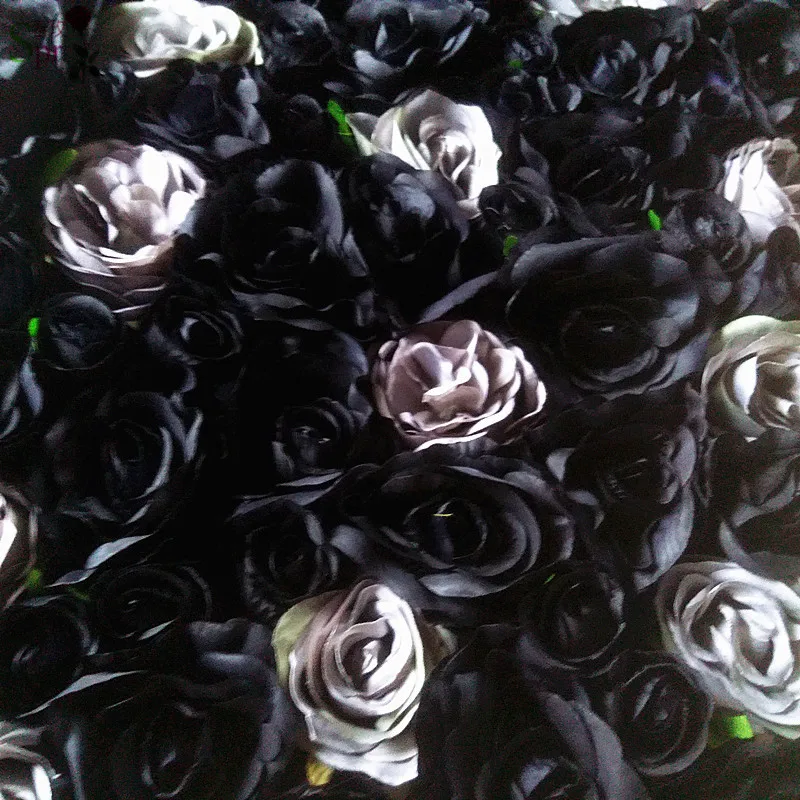 SPR черный серый Высококачественный искусственный цветок розы настенная панель