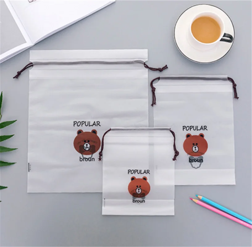 Носки с рисунком медведя из мультика прозрачная косметичка для путешествий Make Up