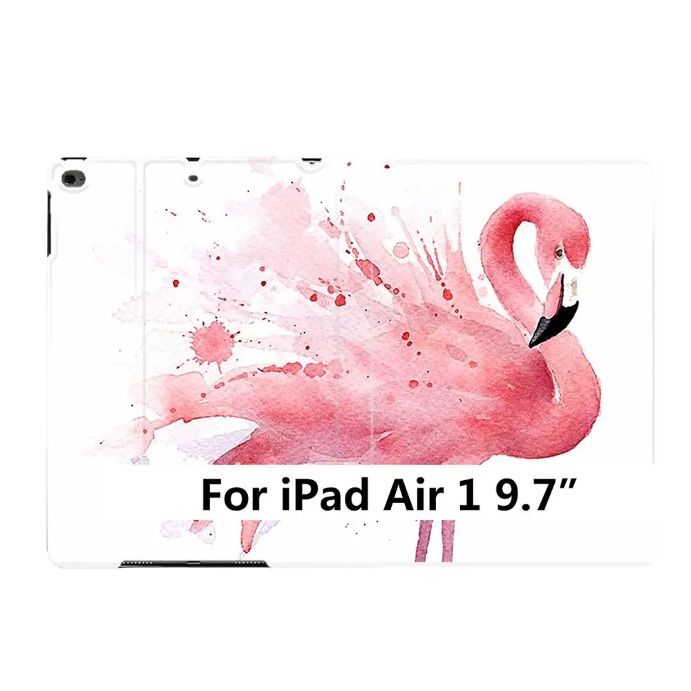 For iPad Air 1 Умный чехол-подставка с рисунком розового Фламинго из искусственной кожи для iPad Air 2 3 9," 56 7th 10,2" 10," PRO Mini 4 5 - Цвет: For iPad Air 1