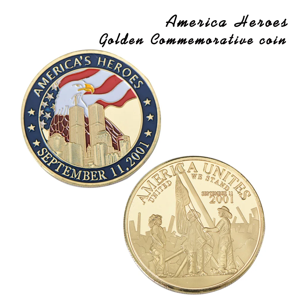 WR 1 oz 999 24k Gold Plated Foil Coin Commemorative USA Army Challenge 9.11 2011 Home Decorative Art Crafts | Дом и сад