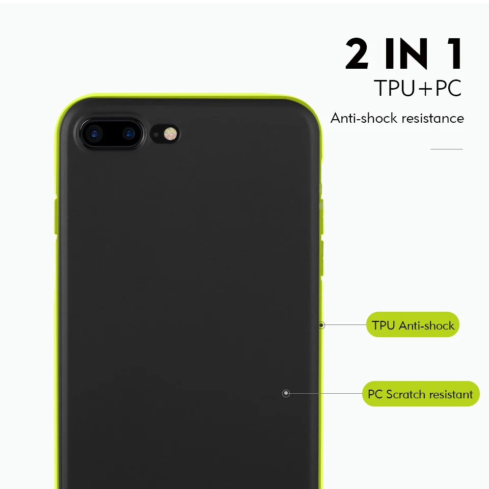 Benks чехол для телефона iPhone 7 8 360 Полное покрытие мягкий TPU PC роскошный