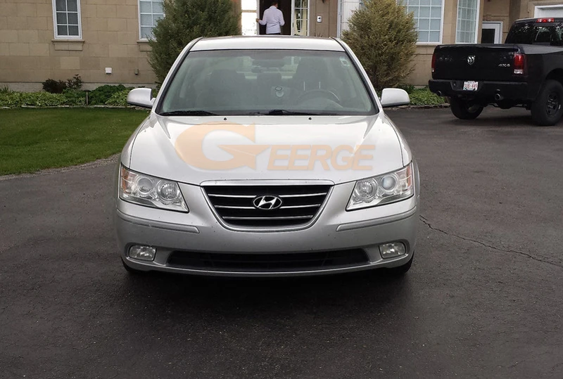 Для Hyundai Sonata NF трансформирует 2008 2009 2010 отличное Ультра яркое освещение COB led angel eyes kit halo кольца