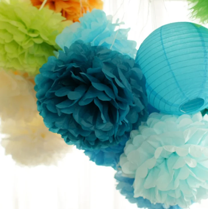 10 шт. милые украшения для babyshower 15 см 6 дюймов Бумажные бумажные цветы шарики
