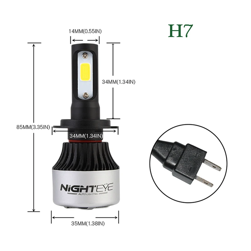 NIGHTEYE H3 светодиодный h7 voiture фар H4 светодиодный 9005 HB3 светодиодный H11 H8 H1 лампы для фар 9000LM 6500 k протовотуманная подсветка помощи при парковке 12 V