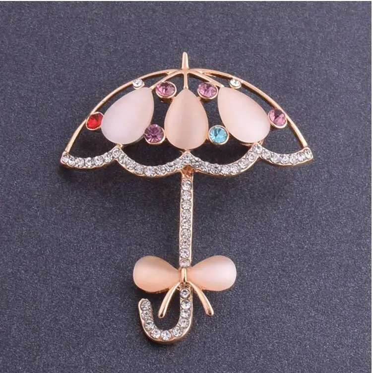 604 акция роскошная брошь в виде зонтика с опалом булавка для свитера значок