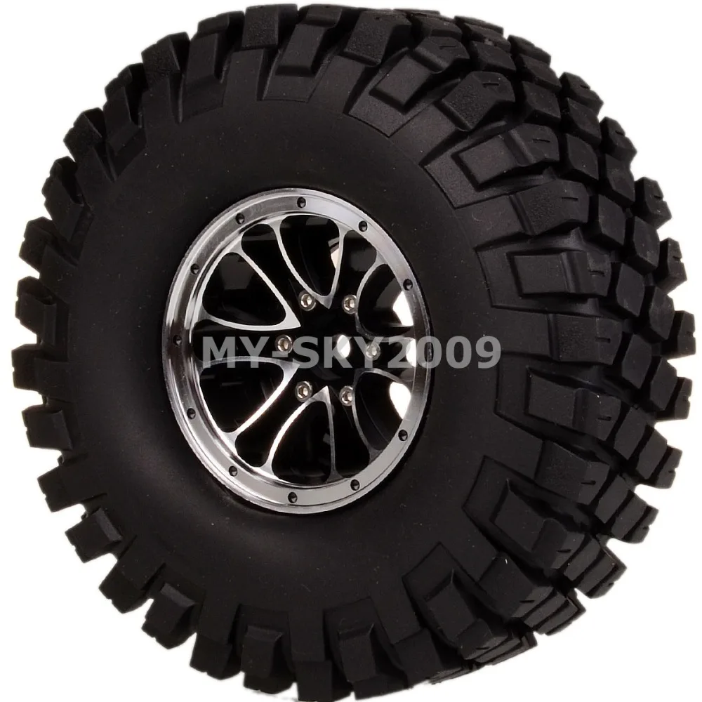 

4pcs 1.9 Inch Wheel Rim & Tyre Tires 1051-7038 For RC Truck Buggy 1/10 Traxxas TRX4 Tamiya SCX10