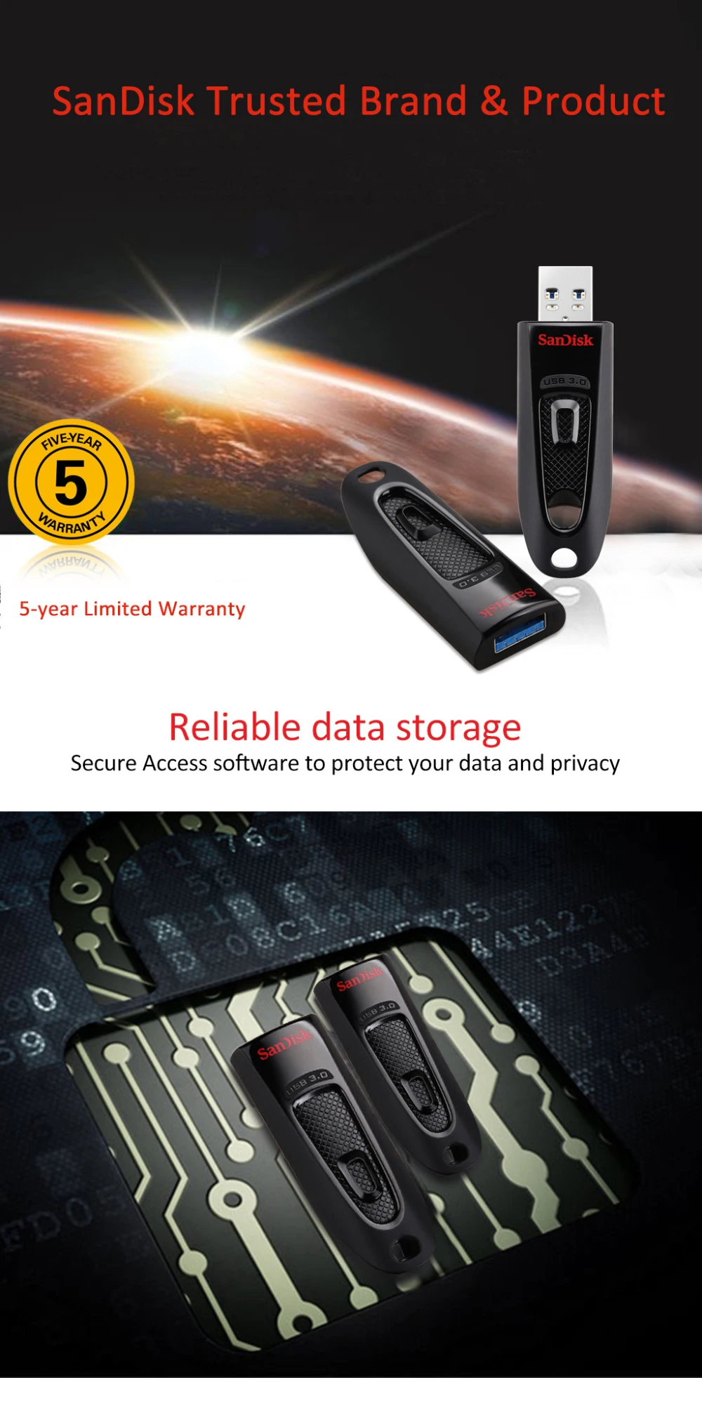 Флеш-накопители USB SanDisk, флеш-накопители, 16 ГБ, 32 ГБ, 64 ГБ, 128 ГБ, 256 ГБ, флеш-накопитель USB 3,0, флешка, флешдиск, USB ключ, u-диск для ПК