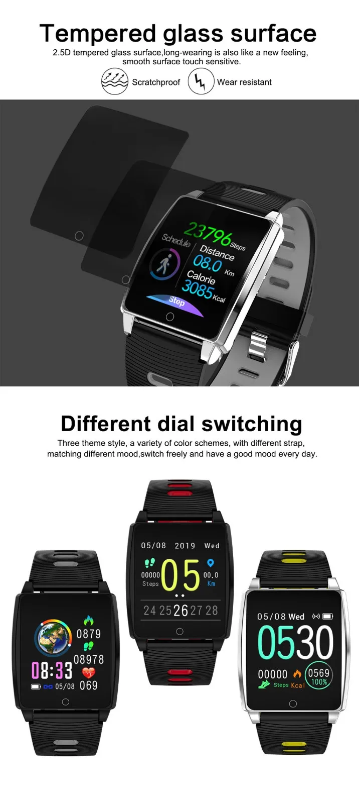 AK18 пульсометр кровяное давление мониторинг сна SmartWatch Шагомер трекер Лидер продаж смарт часы Прямая поставка