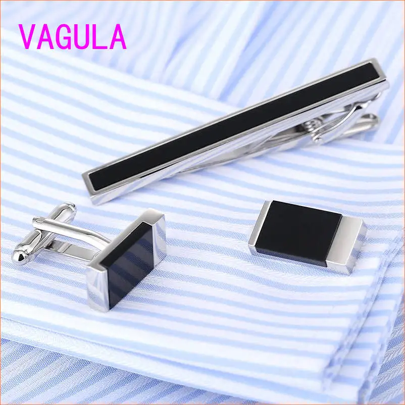 Drop ship VAGULA Excellent Tie Clip Cufflink Set Bar Cuff links Gemelos Men Jewelry Groom Gifts 38 | Украшения и аксессуары