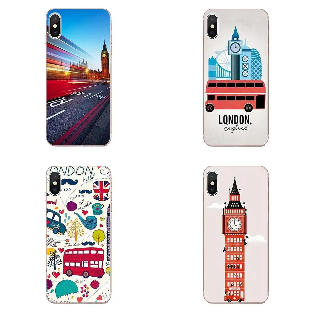 Мягкий чехол из ТПУ для Galaxy Alpha Core Note 2 3 4 S2 A10 A20 A20E A30 A40 A50 A60 A70 M10 M20 M30 London Big Ben