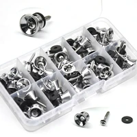 wholesale 50pcslot universal guitar ukulele strap locks nails metal buttons screws pads silver