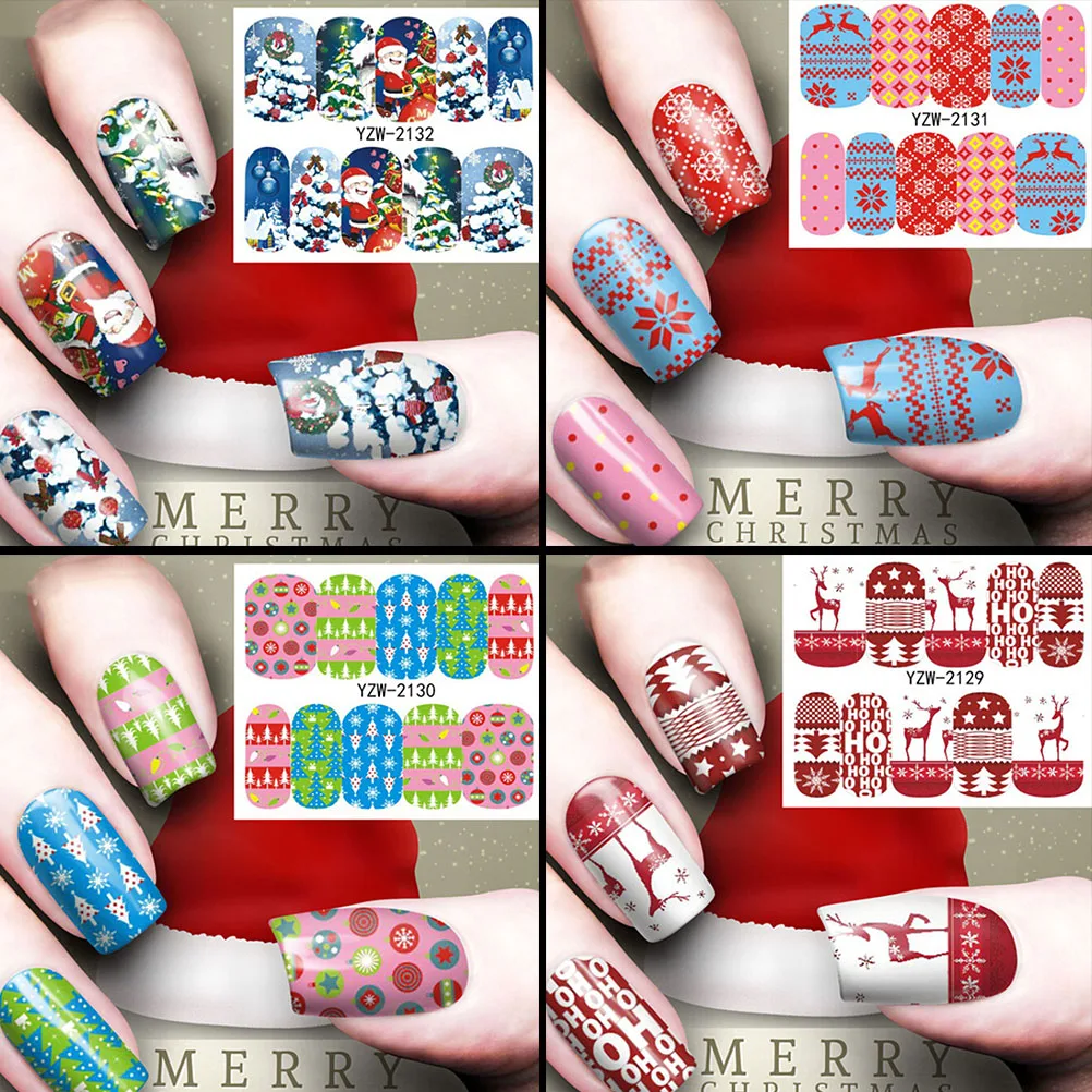 1 лист сделай сам наклейки для ногтей переводные воды снежинка Полное