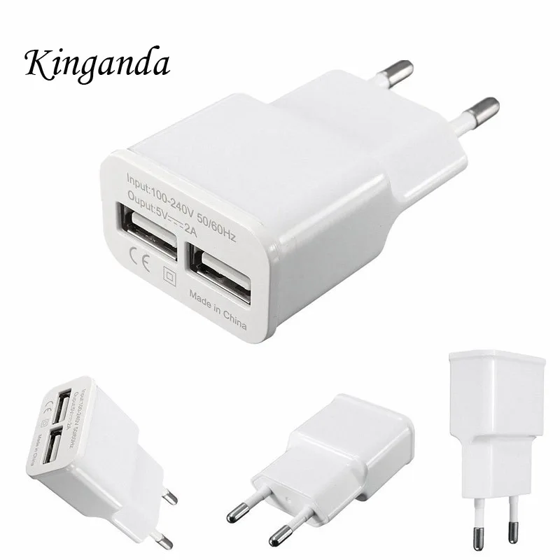 Двойное USB зарядное устройство 2a Быстрая зарядка Путешествия ЕС вилка адаптер