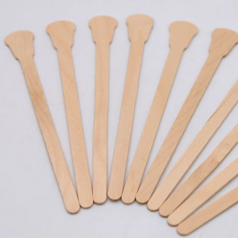 Деревянный шпатель для воска 10 шт. одноразовые бамбуковые палочки удаления волос