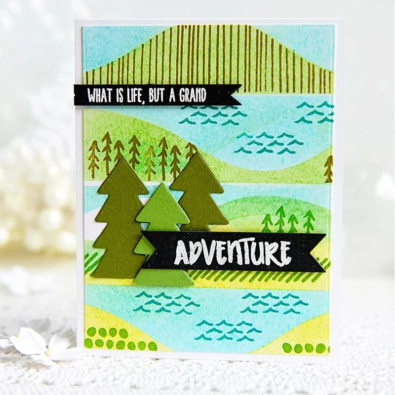 Полосы волн шаблон пластиковый спрей Многослойные трафареты для DIY Скрапбукинг