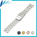 Ремешок для часов из нержавеющей стали, 18 мм, 20 мм, 22 мм, для ремня безопасности Seiko, черный, розовый, золотой, серебристый + пружинный стержень