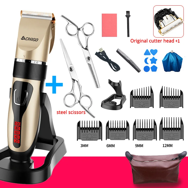 

Waterproof Digital Display Children's Hair Clipper Ultra-quiet Rechargeable Trimmer For Hair Cutting Hair Clipper For Children