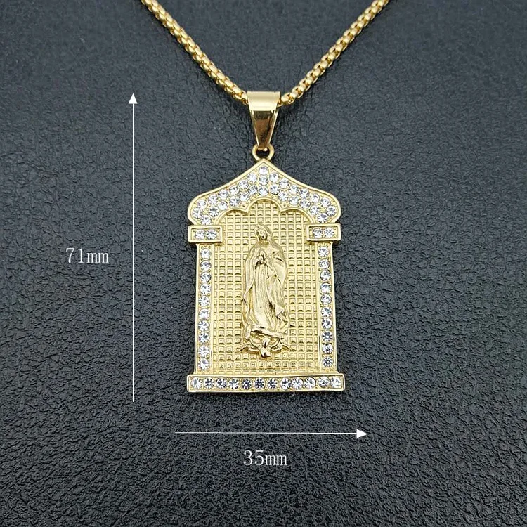 Новое ювелирное изделие в стиле хип-хоп из титановой стали золотого цвета и