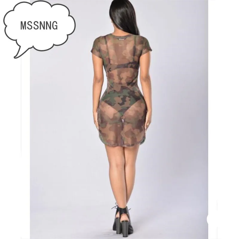 MSSNNG 2019 Модное новое универсальное женское камуфляжное Сетчатое сексуальное