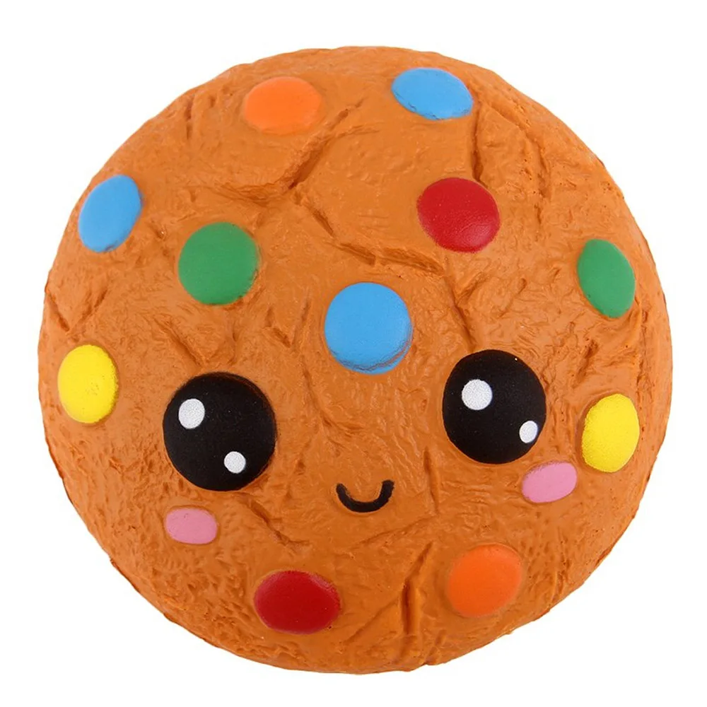 Colored bread Jumbo сырное шоколадное печенье милый мягкий медленно поднимающийся мягкий сжимающийся игрушечный ремешок для телефона ароматизированный снимающий стресс Забавный детский Рождественский подарок - Цвет: Colored bread