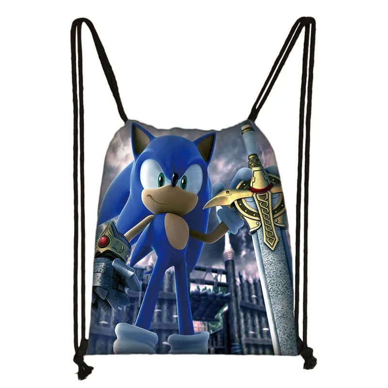 014 Игра “Марио” Sonic зубная щётка бум ежиков Мультфильм Детский рюкзак со шнурком для покупок школьной поездки вечерние сумки подарок 38*32 см - Цвет: 014
