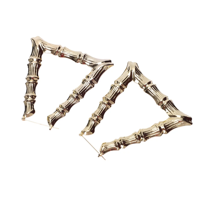 Модные Необычные панк хип-хоп стильные золотые бамбуковые трапециевидные