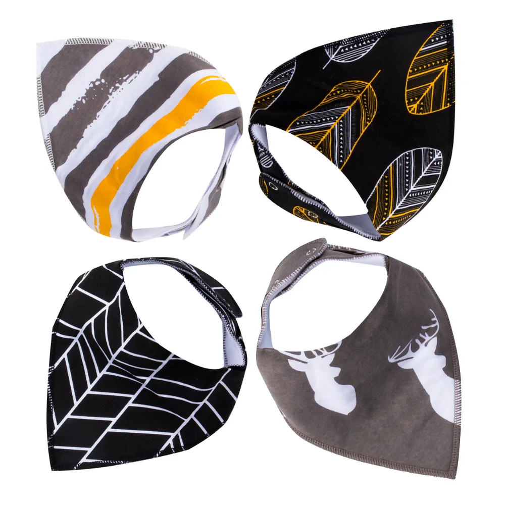 Лидер продаж! 4 шт./лот 8 видов стилей детские нагрудники из хлопка мягкий детский