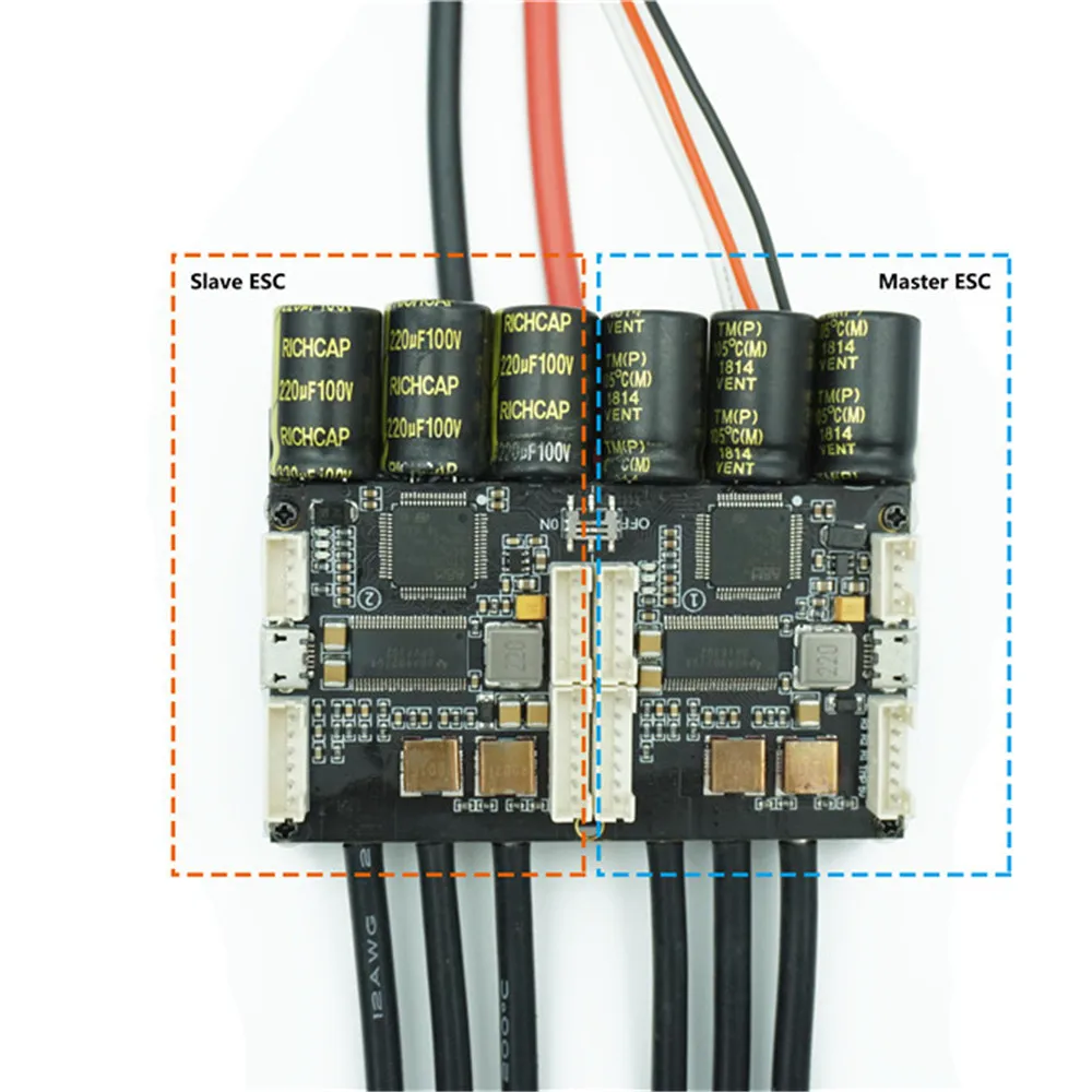 HGLRC-Flipsky Dual FSESC4.20 100A ESC+ Алюминиевый Радиатор Электрический Лонгборд RC автомобиль/E-bike/E-scooter скейтборд запчасти