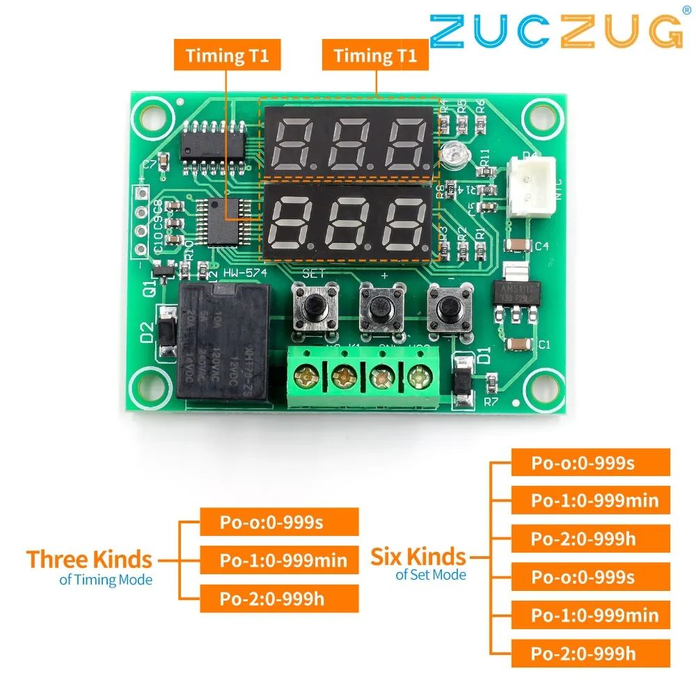 XH W1219 DC 12V двойной светодиодный цифровой дисплей термостат регулятор температуры