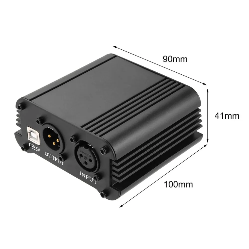 48 V 1-канальный Phantom Питание с один XLR аудио кабель для конденсаторный Студийный