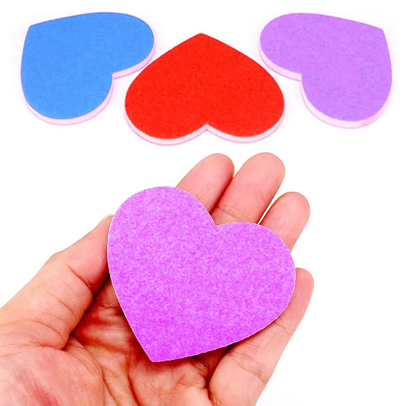 50 шт./компл. мини ногати пилка для ногтей, для маникюра, Красота файл гвоздь в форме сердца файл Mix Цвет пилочка для ногтей наждачной бумагой ногтей маникюрный набор