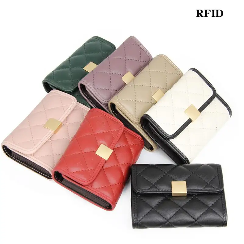 Женский кошелек с отделением для карт и RFID-защитой маленький женский