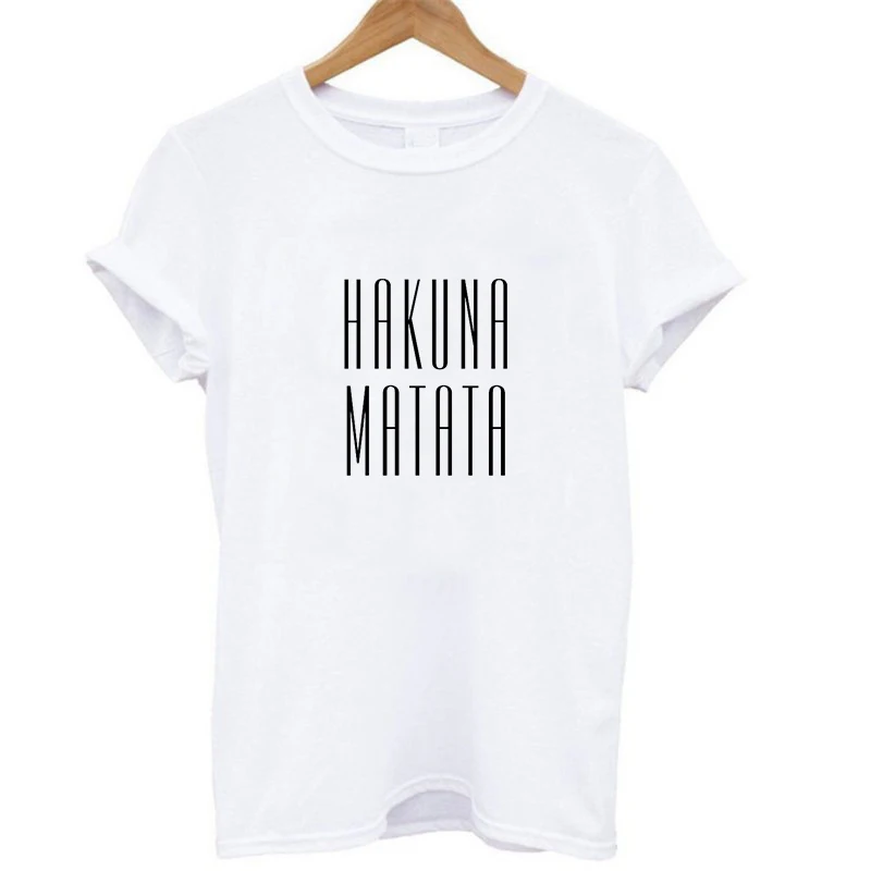 19bk011 Новая популярная футболка Bestie для женщин Hakuna Matata Ullzang, футболка для отдыха с принтом «Король Лев», футболка с круглым вырезом и коротким рукавом - Цвет: 19bk011