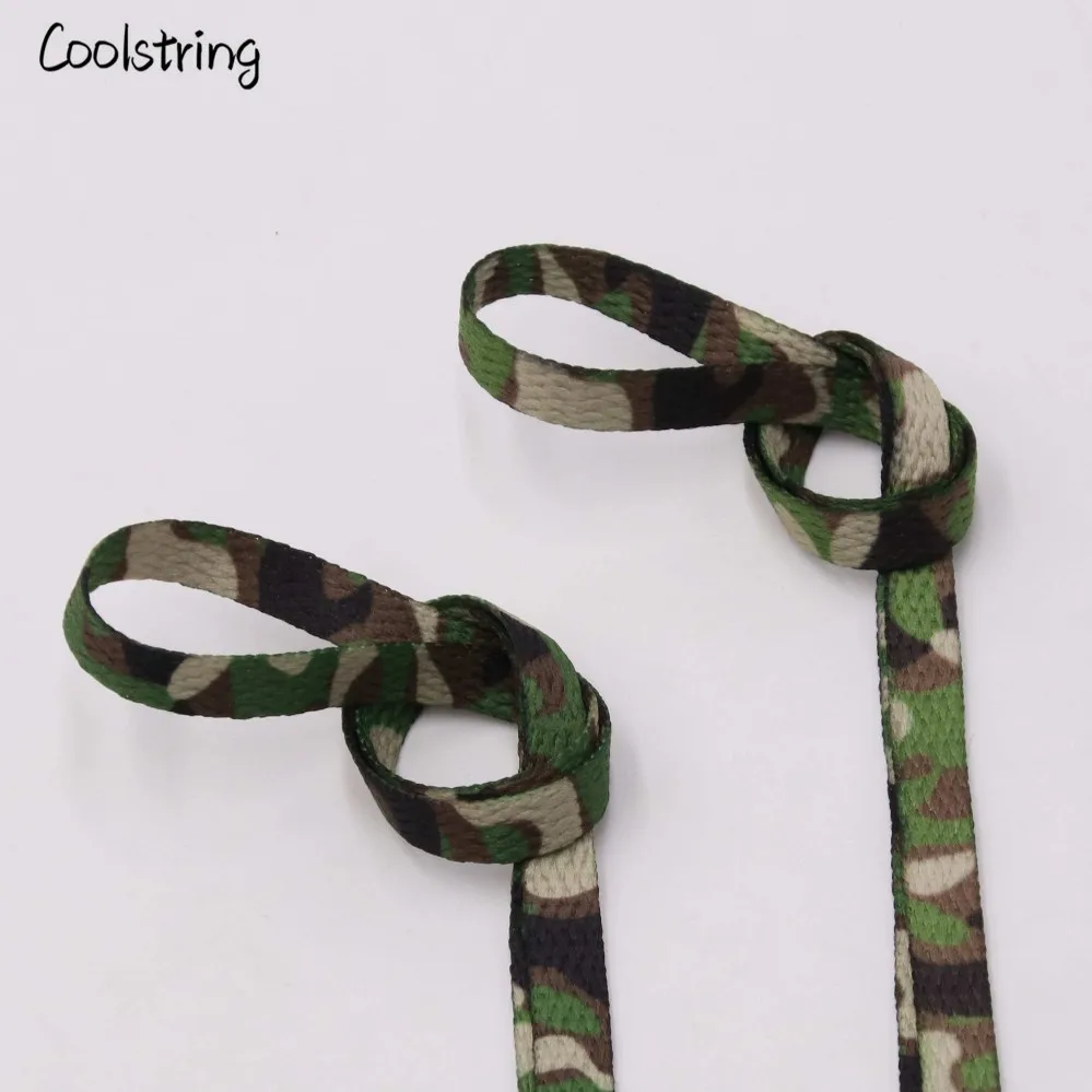 Coolstring шнурки производители цифровая печать плоские камуфляжные шнурки на заказ 60-180 см камуфляжные спортивные шнурки печать 7 мм ширина