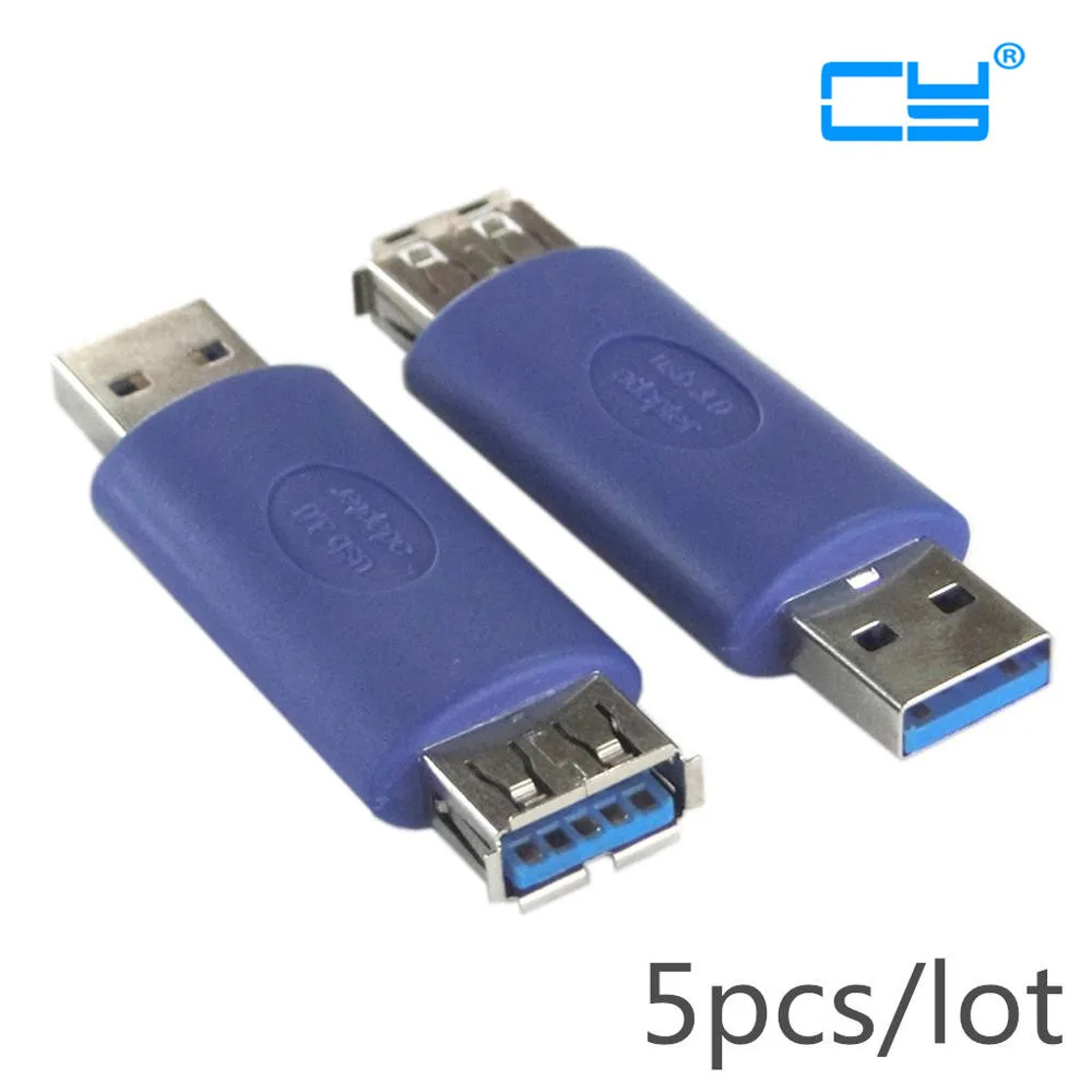 

Бесплатная доставка, 5 шт./лот, USB 3,0, адаптер для подключения к разъему USB3.0 AM to AF, расширитель, конвертер для портативных ПК