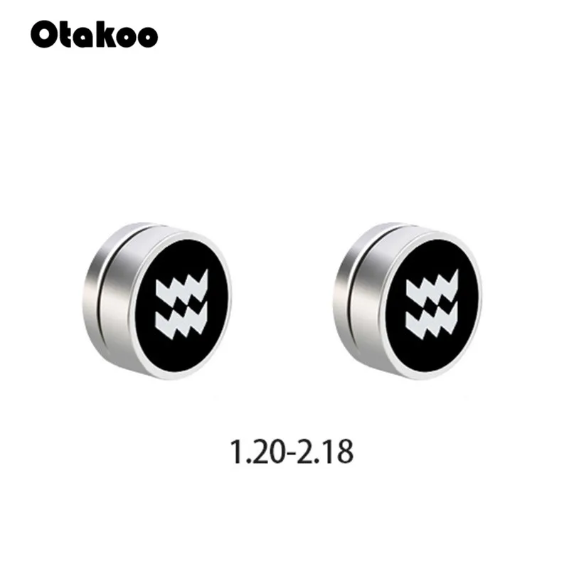 Мужские и женские серьги Otakoo из нержавеющей стали круглые магнитные зажимные